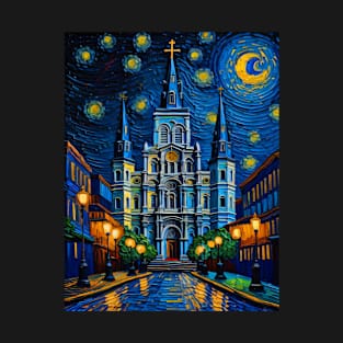 St. Louis Cathedral in starry night T-Shirt