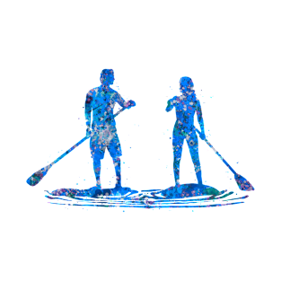 Paddleboard blue art T-Shirt