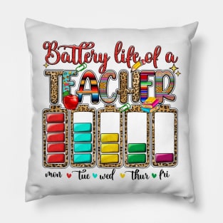 Battery life of a Teacher Back To School Funny Teacher Gift Pillow