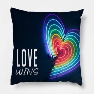 Love Wins Pride Caption Pillow