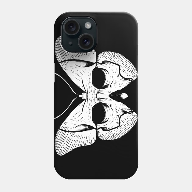 Skull Butterfly Phone Case by DeathAnarchy