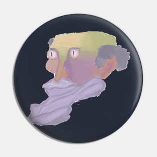 old man with beard Pin