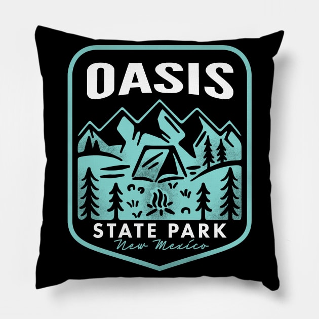 Oasis State Park New Mexico Pillow by HalpinDesign