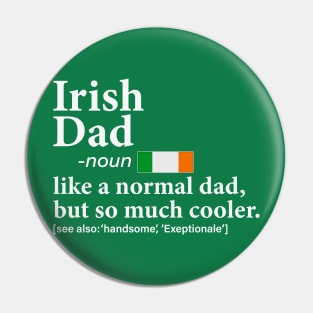 Mens Irish Dad Definition Shirt Fathers Day Gift Flag Pin