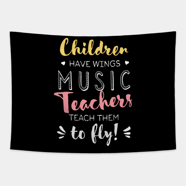 Music Teacher Gifts - Beautiful Wings Quote Tapestry by BetterManufaktur