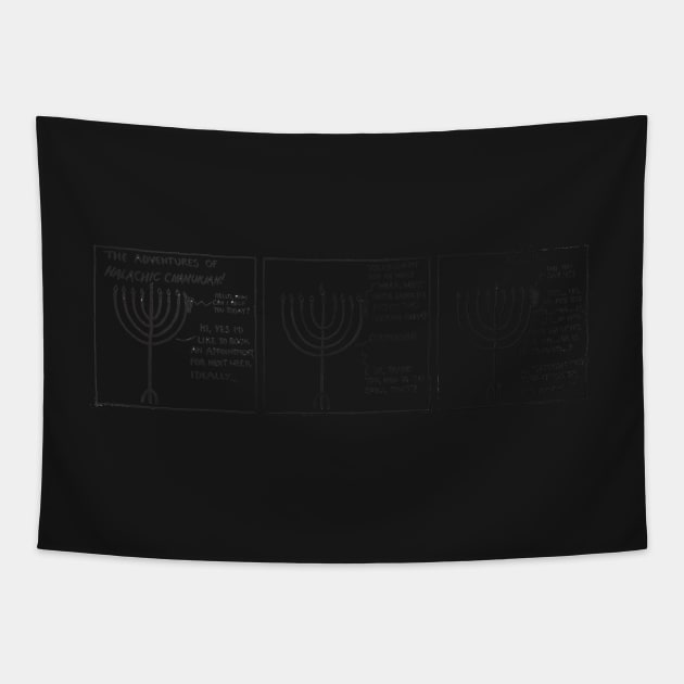 Halachic Chanukiah...just put Menorah Tapestry by TillaCrowne