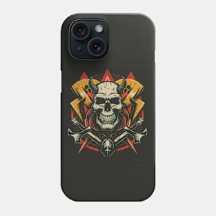 Skull Head Warrior Dark Fantasy Illustration Phone Case