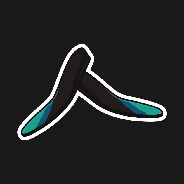 Comfortable shoes arch support insoles Sticker vector illustration. Fashion object icon concept. Two-layered shoe arch support insole sticker design icon with shadow. by AlviStudio