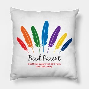 Bird Parent - black type Pillow