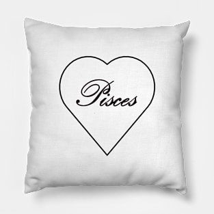 Pisces Zodiac Heart Pillow