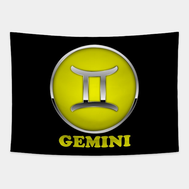 Gemini Zodiac Sign Tapestry by PrintedDesigns