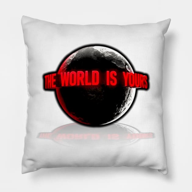 The World Is Yours Pillow by CazzyShop