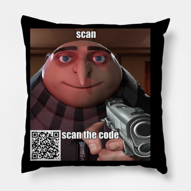 Rickroll meme Pillow by Hexagon