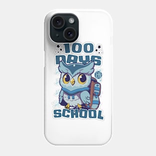 100 days of school featuring a Cute owl with a bagpack #4 Phone Case