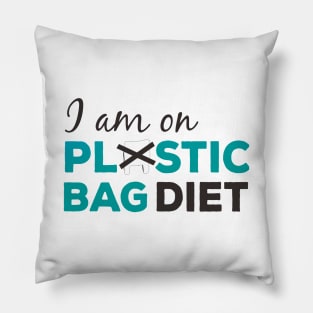 Anti Plastic Bag Environmental Campaign T-Shirt Pillow