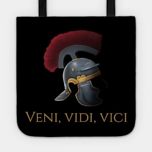 Veni Vidi Vici - Ancient Roman Legionary Helmet - SPQR Rome Tote