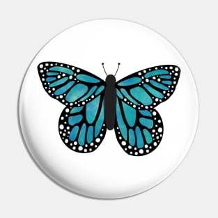 Teal butterfly Pin