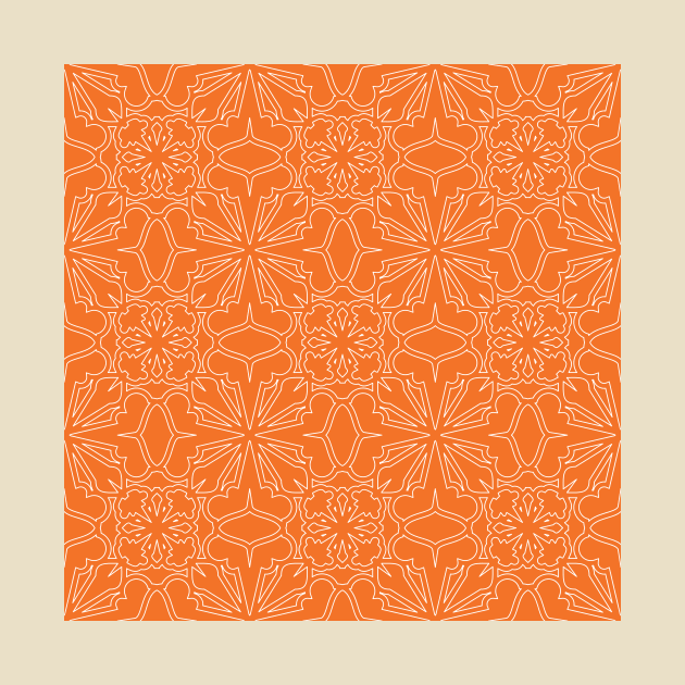 Orange Mosaic by Carolina Díaz