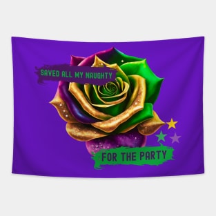 Purple Green Gold Parade Rose Tapestry