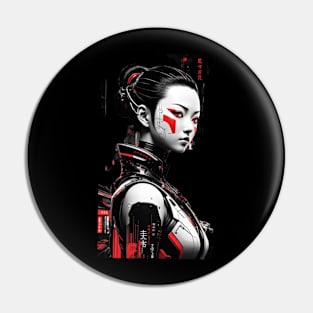 Cyber Girl II - Japanese Style Futuristic Pin