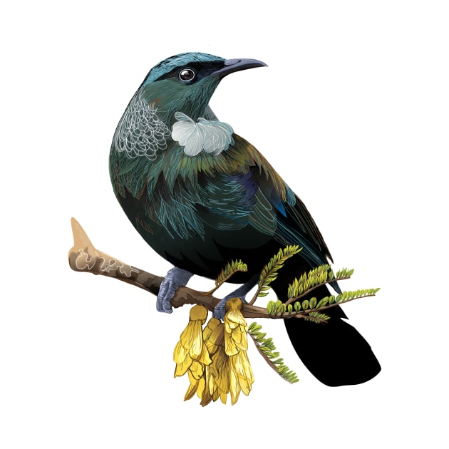 Tui In A Kōwhai Tree by art official sweetener