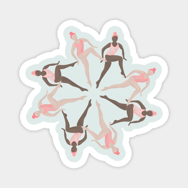 Synchronized Swimmers Magnet by Home Cyn Home 