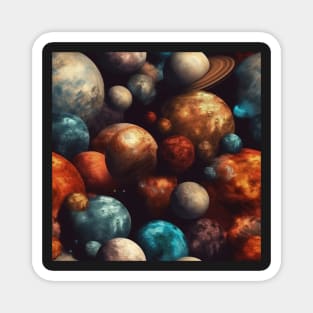 Planets Pattern Magnet