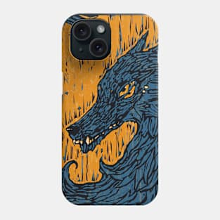 Big, bad, Wolf (Orange & Blue) Phone Case