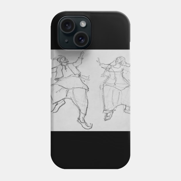 Punjabi Bhangra Dancers Phone Case by sukhpalgrewal