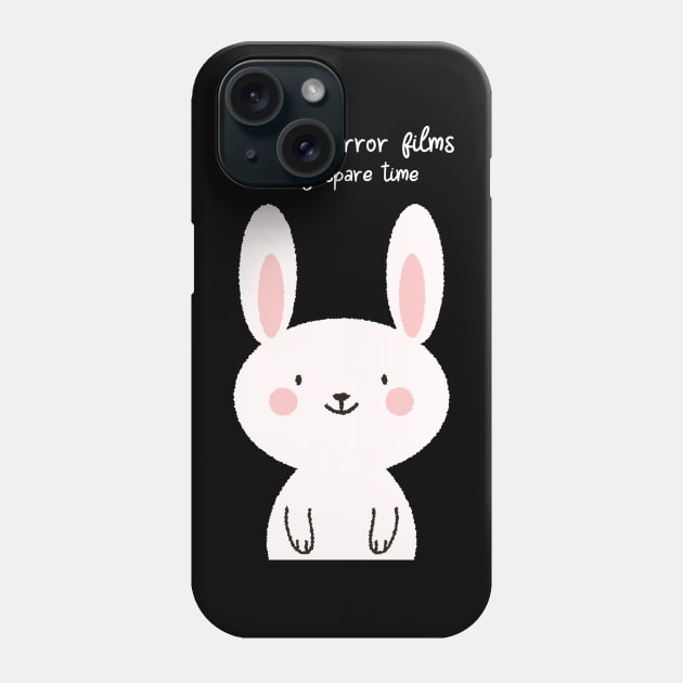 I watch horror films in my spare time cute bunny Phone Case by TomiTee