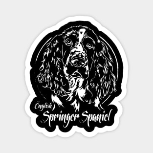 Funny Proud English Springer Spaniel dog portrait Magnet