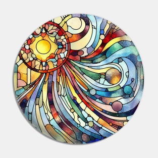 Psychedelic looking abstract illustration of stained glass Pin