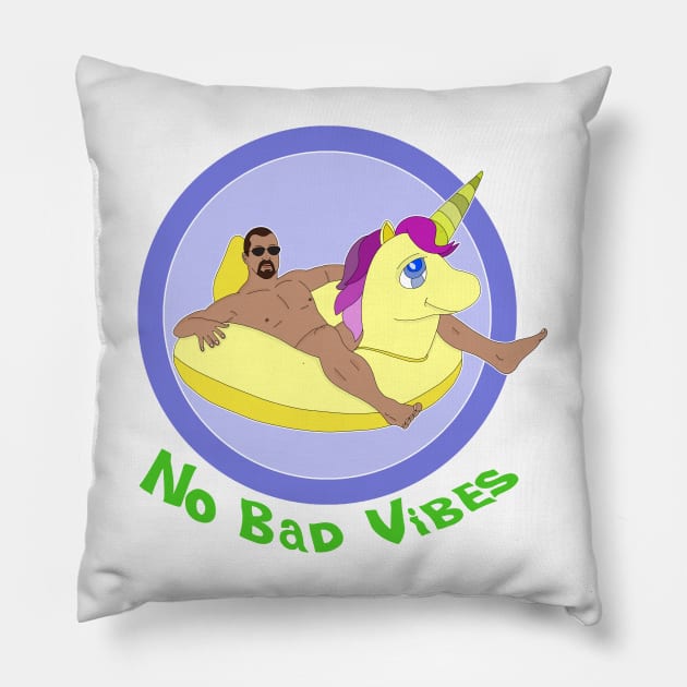 No Bad Vibes Pillow by DiegoCarvalho