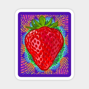 Psychedelic Strawberry Magnet