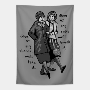 Laverne & Shirley Drawing Tapestry