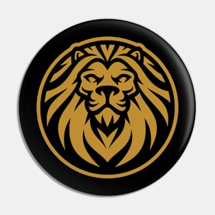 Lion Retro Artwork Pin