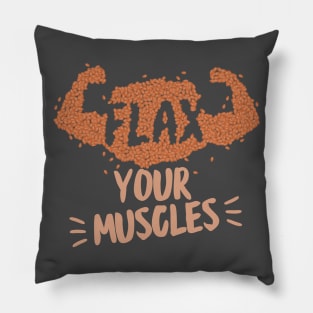 Flax Your Muscles | Vegan Gym Shirt Pillow