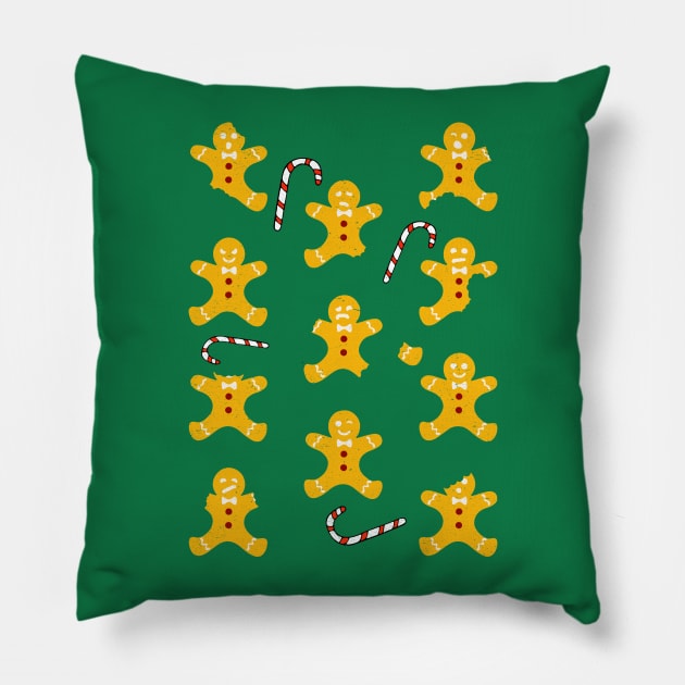 Gingerbread Man Xmas Massacre Pillow by VBleshka