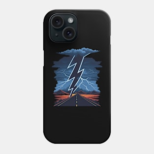 Lightning Bolt Desert Road Phone Case