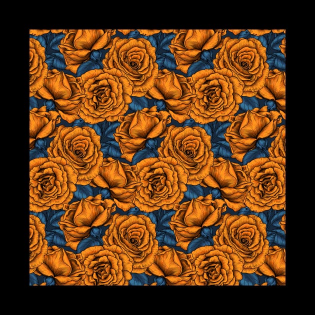 Orange roses by katerinamk