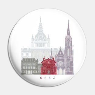 Graz skyline poster Pin