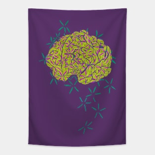 Floral Brain Tapestry