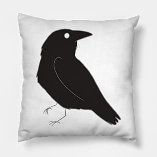 crow drawing Pillow