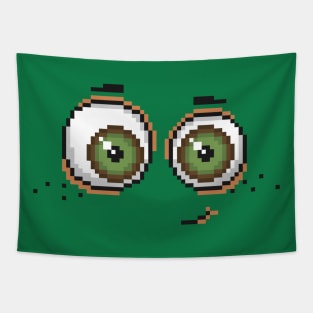 monster face pixel art Tapestry