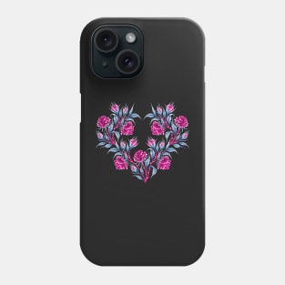 Roses - Black / Grey / Pink Phone Case