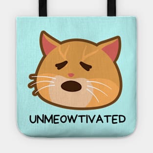 Unmeowtivated | Cute Unmotivated Cat Pun Tote