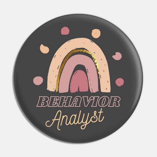 Behavior Analyst apparel or gift for every BA, BCBA or ABA Therapy student. Behavior Analyst appreciation gift Pin by The Mellow Cats Studio