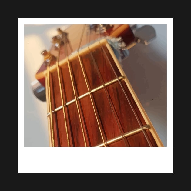 photo of the neck of an acoustic guitar by ArinaAvdeeva