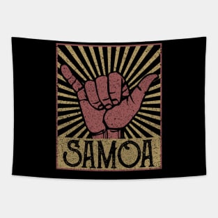 Shaka Samoa Samoan Beach Surfer Tapestry