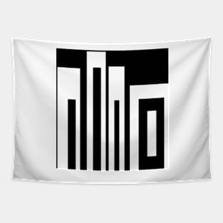 Black and white square 1 Tapestry